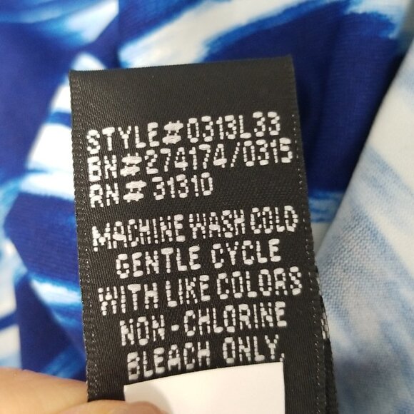 AB Studio Royal blue & white sheath sleeveless dress - Picture 7 of 7